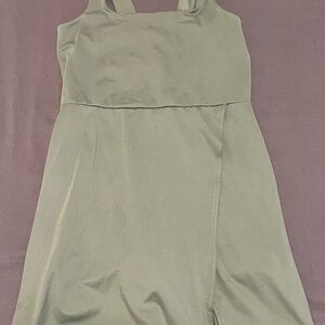 Sage Green Sleeveless Athletic Dress